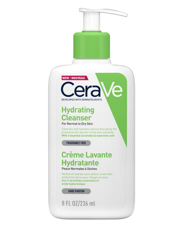 احصل على تنظيف لطيف وترطيب عميق مع CeraVe Hydrating Cleanser. هذا الغسول اليومي مصمم خصيصًا للبشرة الجافة والحساسة، حيث يزيل الشوائب والزيوت دون تجريد البشرة من زيوتها الطبيعية. بفضل تركيبته الغنية بالسيراميدات وحمض الهيالورونيك، يحافظ الغسول على حاجز البشرة الطبيعي، مما يتركها ناعمة ونضرة.